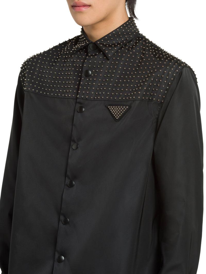 Suitnegozi Camicia in Re-Nylon con borchie Saldi Di Fabbrica