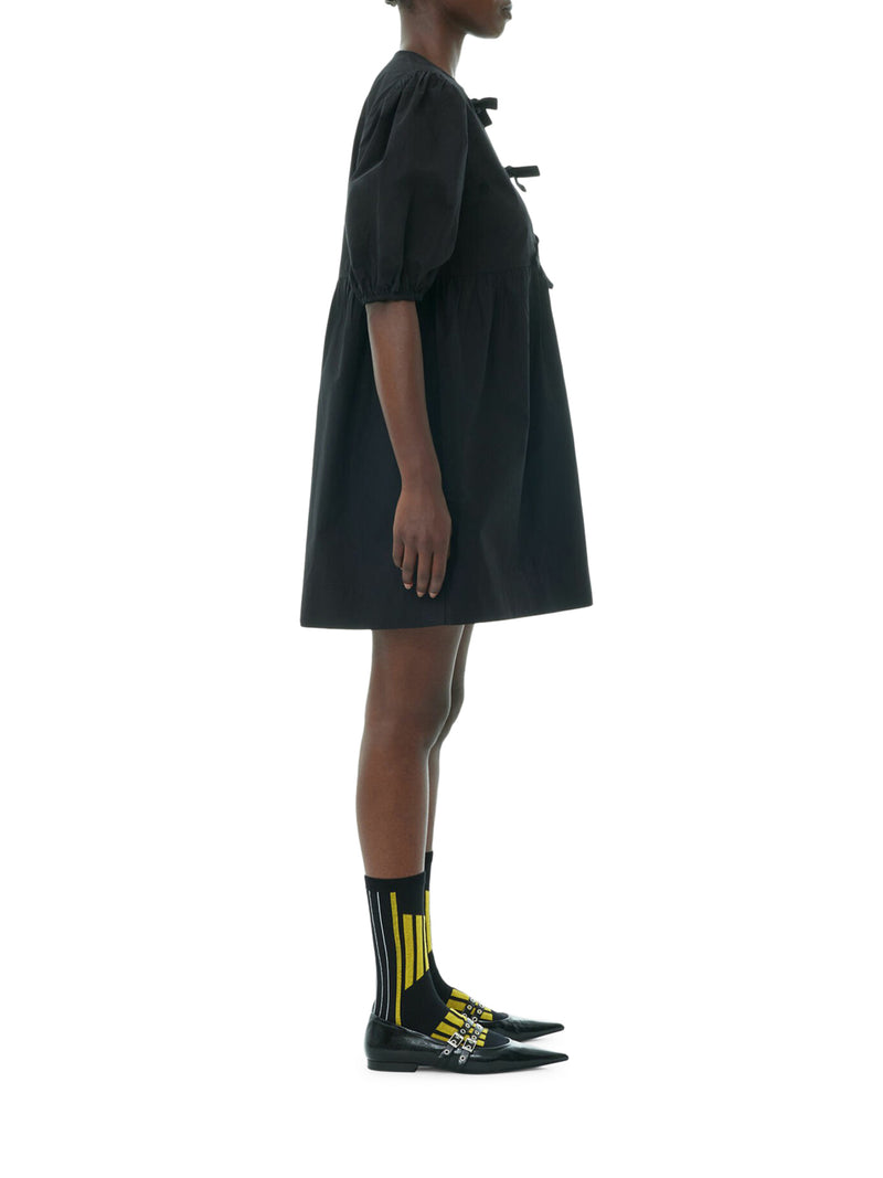 Suitnegozi MINI ABITO IN POPELINE DI COTONE NERO CON STRINGHE I Più Venduti