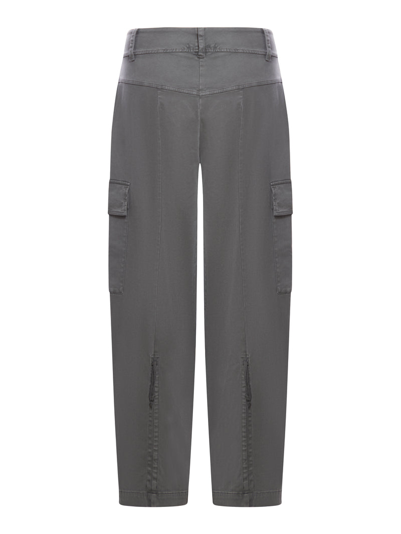 Suitnegozi Pantalone cargo in raso di cotone stretch Moda