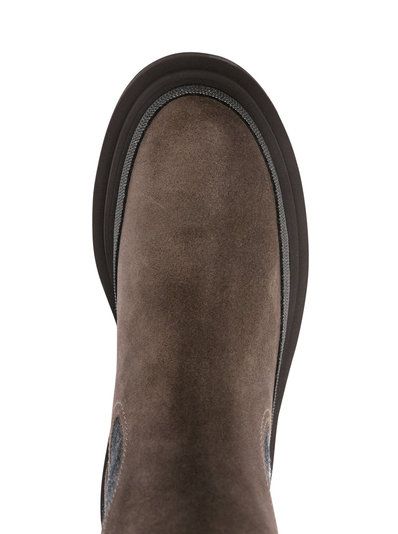 Suitnegozi Stivaletti in pelle scamosciata con catena Monili Super Saving Price