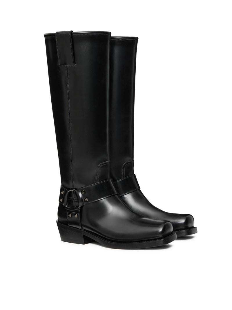 Suitnegozi STIVALE BIKER ROCKSTUD IN VITELLO 40MM Esporta salva