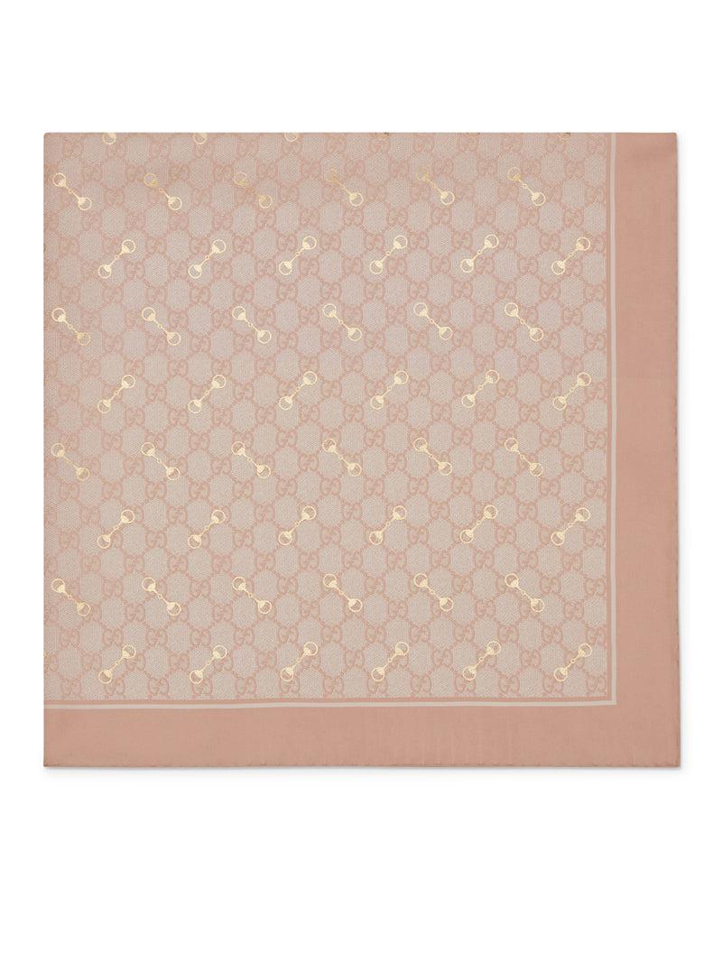 Suitnegozi CARRÉ IN SETA CON STAMPA GG E MORSETTO Offerte