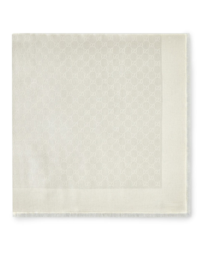 Suitnegozi SCIALLE IN SETA E COTONE JACQUARD CON MOTIVO GG Saldi Di Fabbrica