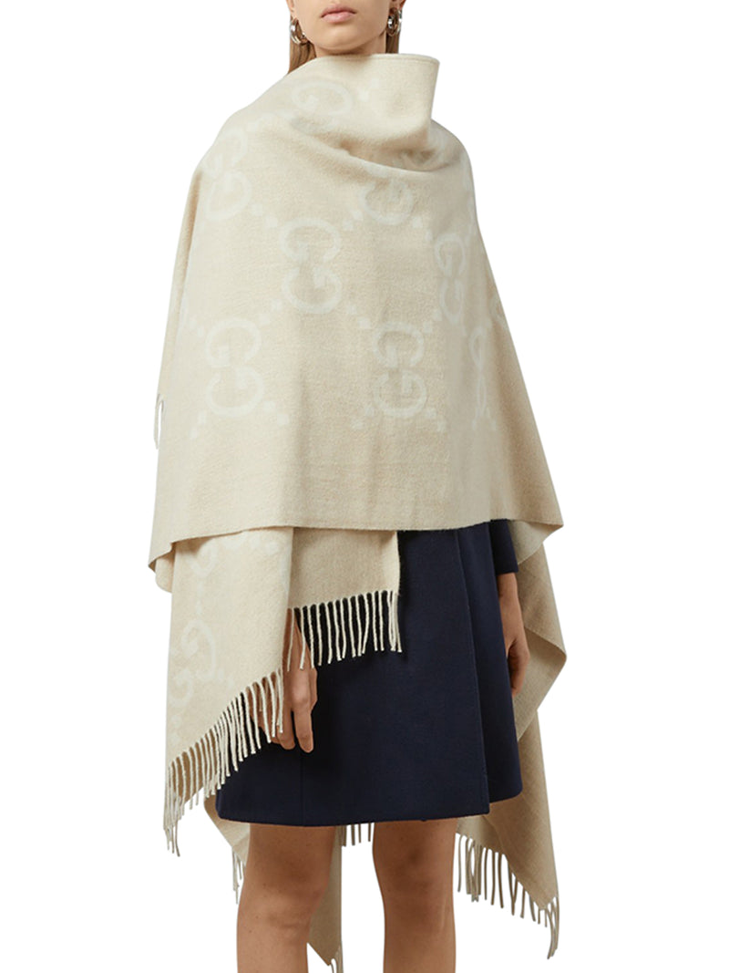 Suitnegozi MANTELLO IN CASHMERE JUMBO GG REVERSIBILE Grande vendita