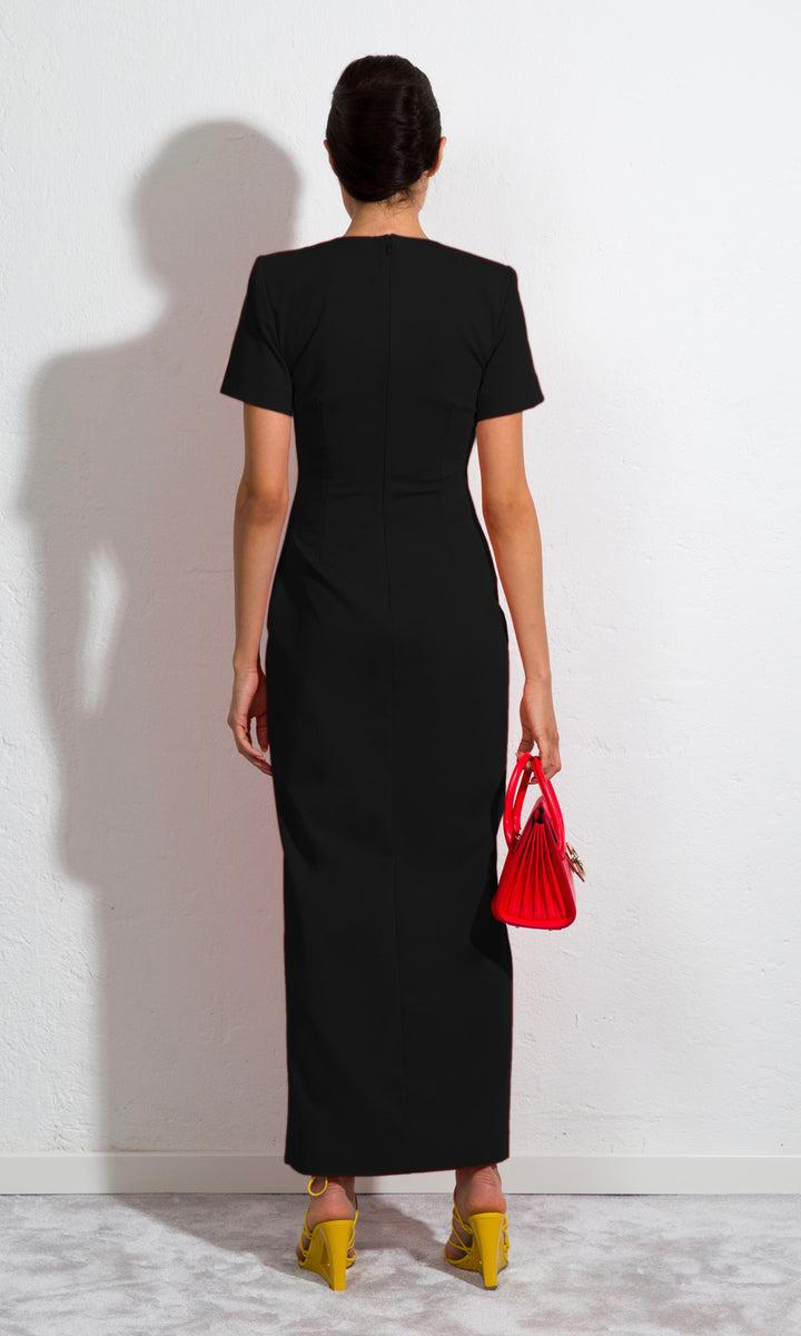 Sara Battaglia Slit Dress Flash Sale