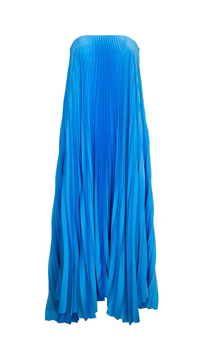 Sara Battaglia Plissé Dress Fornitura limitata