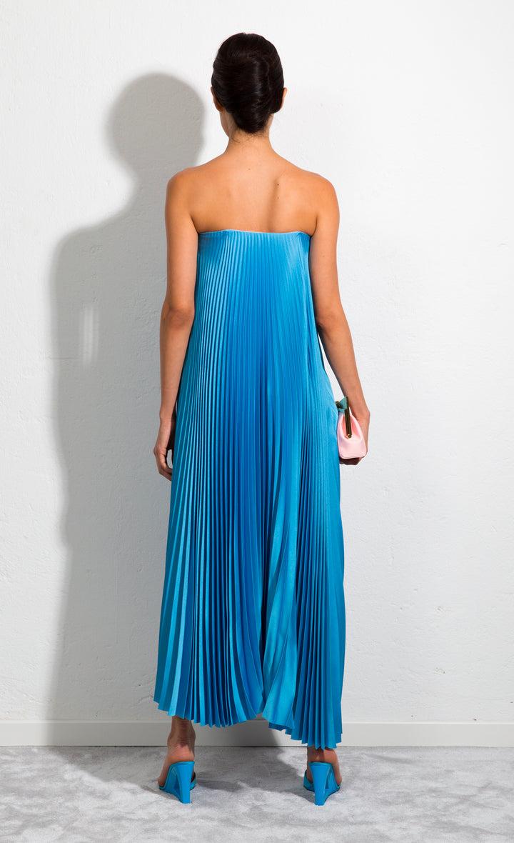 Sara Battaglia Plissé Dress Fornitura limitata