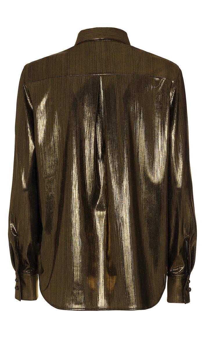 Sara Battaglia Lurex bow shirt Latest stili