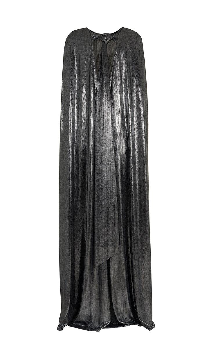 Sara Battaglia Lurex cape dress Ultimo giorno
