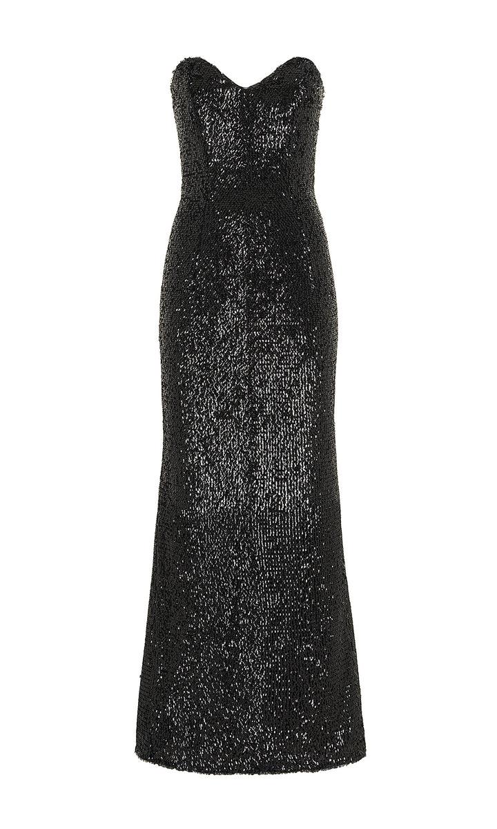 Sara Battaglia Sequins sweetheart neckline dress Discount Store per i nuovi prodotti