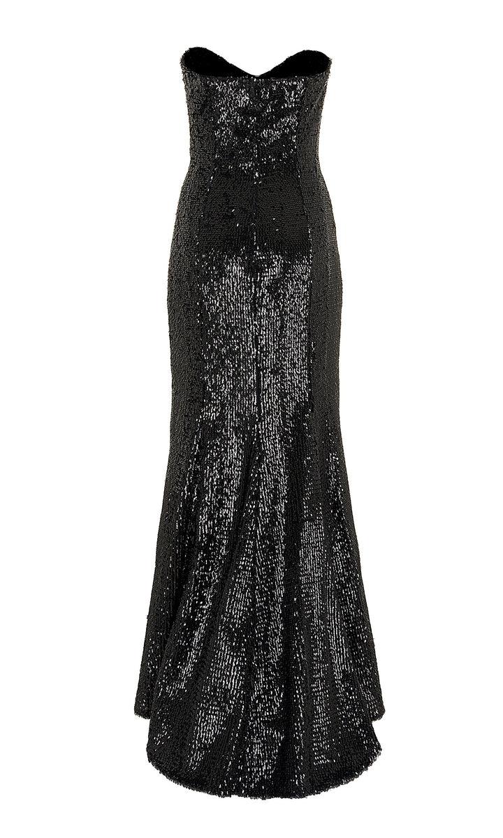 Sara Battaglia Sequins sweetheart neckline dress Discount Store per i nuovi prodotti