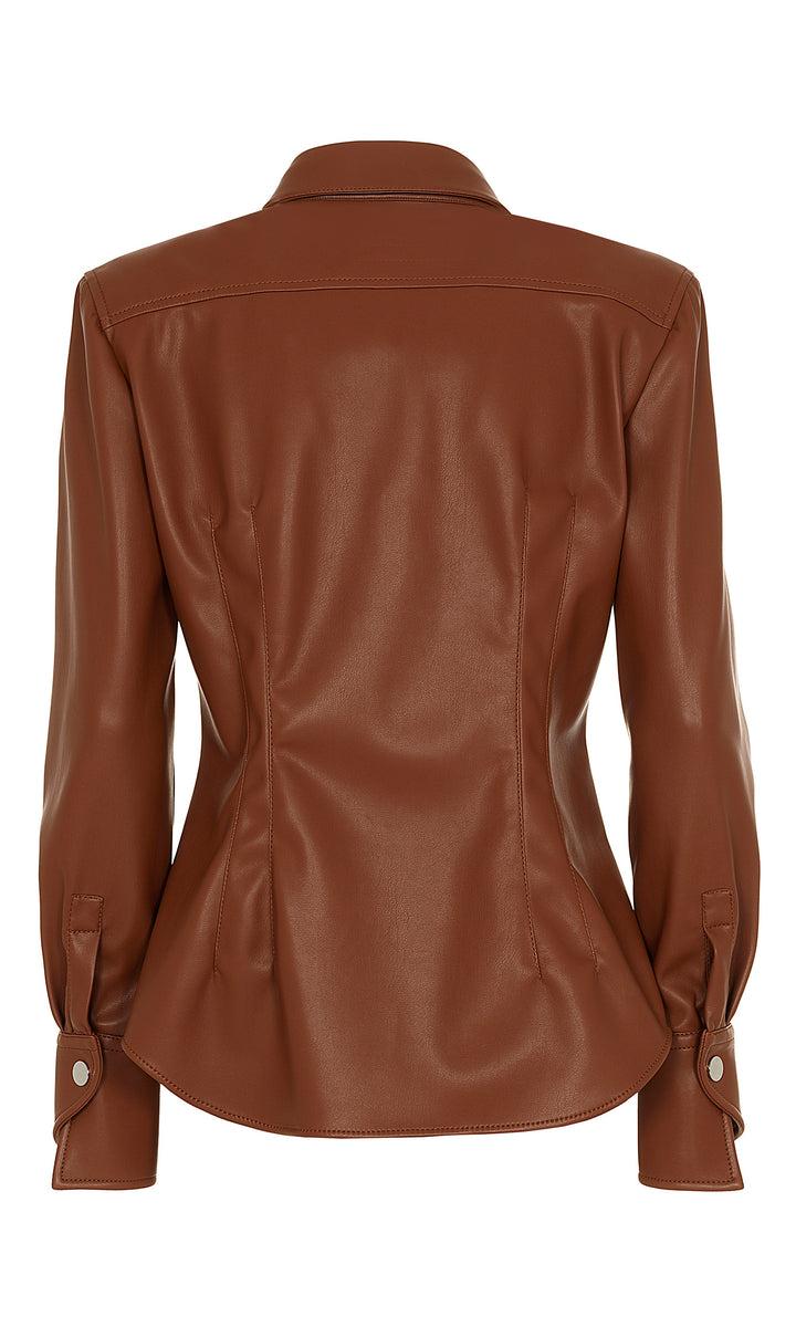 Sara Battaglia Eco-leather shirt Super sconto