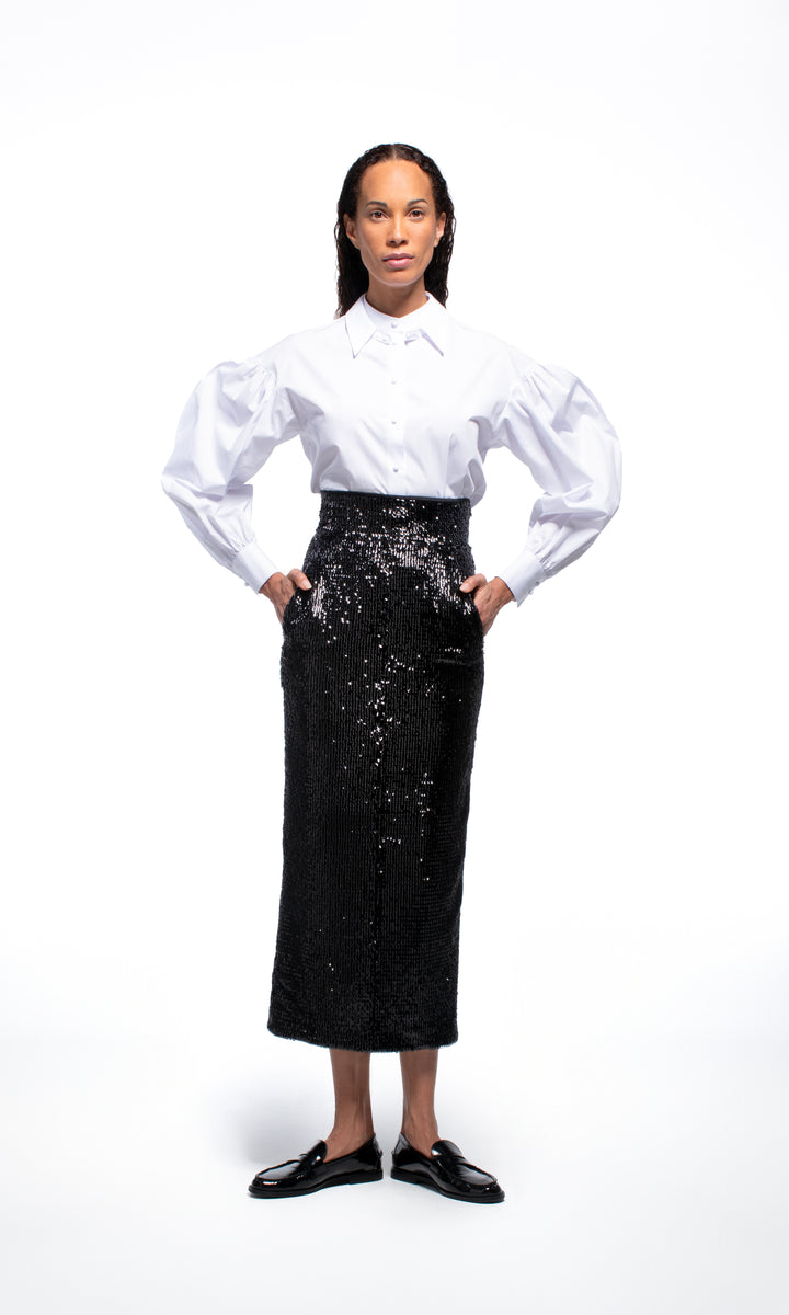 Sara Battaglia Shirt with puffy sleeves Limitato a 3 giorni