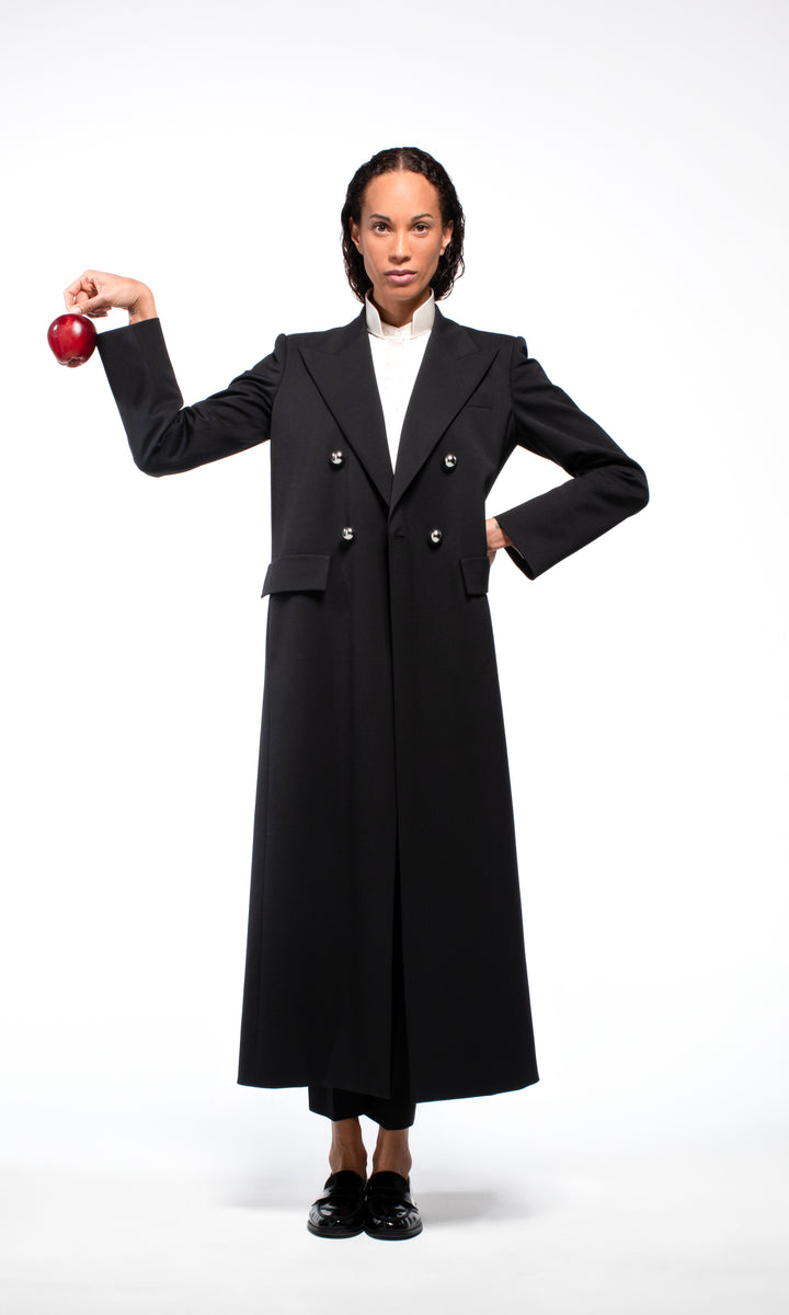 Sara Battaglia Double-breasted coat Qualità