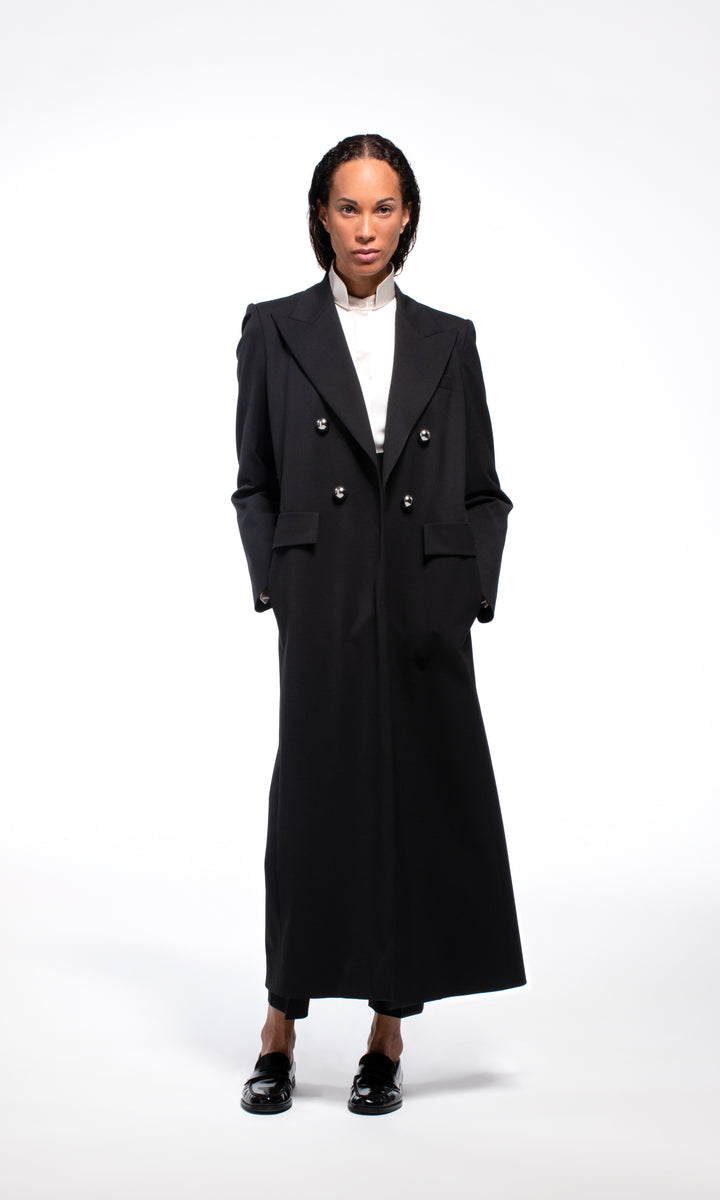Sara Battaglia Double-breasted coat Qualità