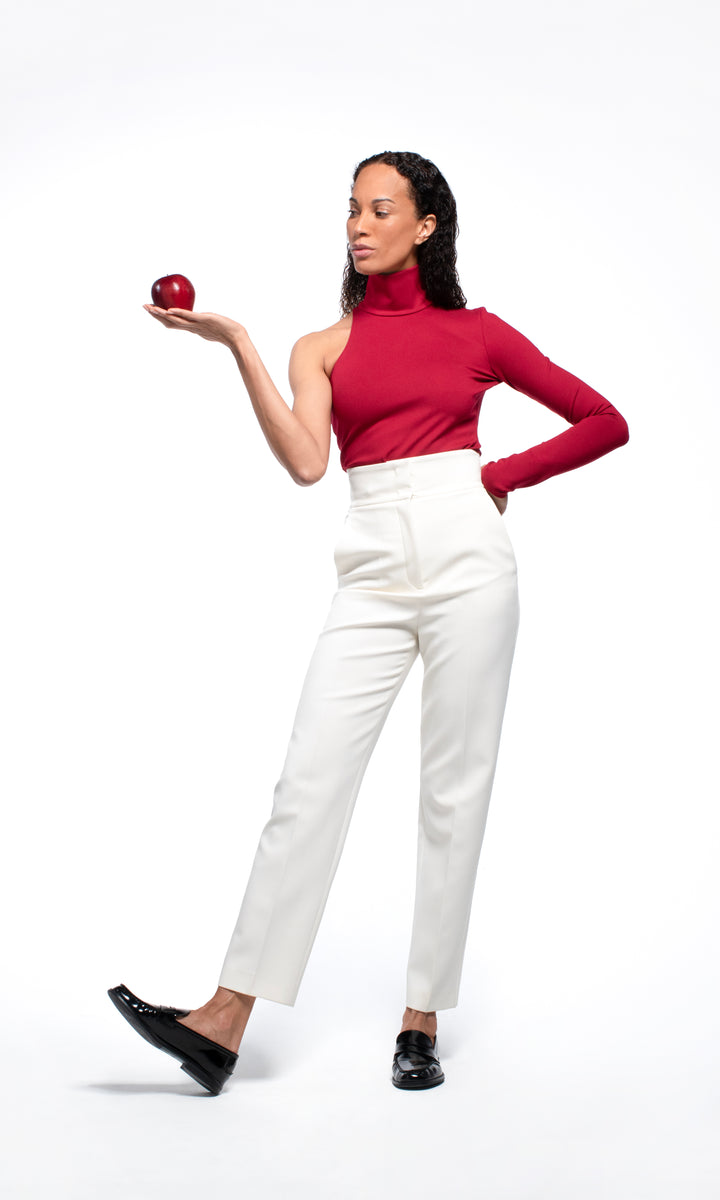 Sara Battaglia One shoulder jersey top Consegna Veloce