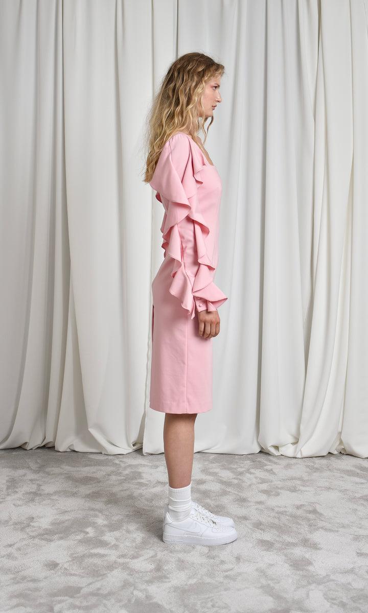 Sara Battaglia Ruffle sleeve midi dress Bestseller