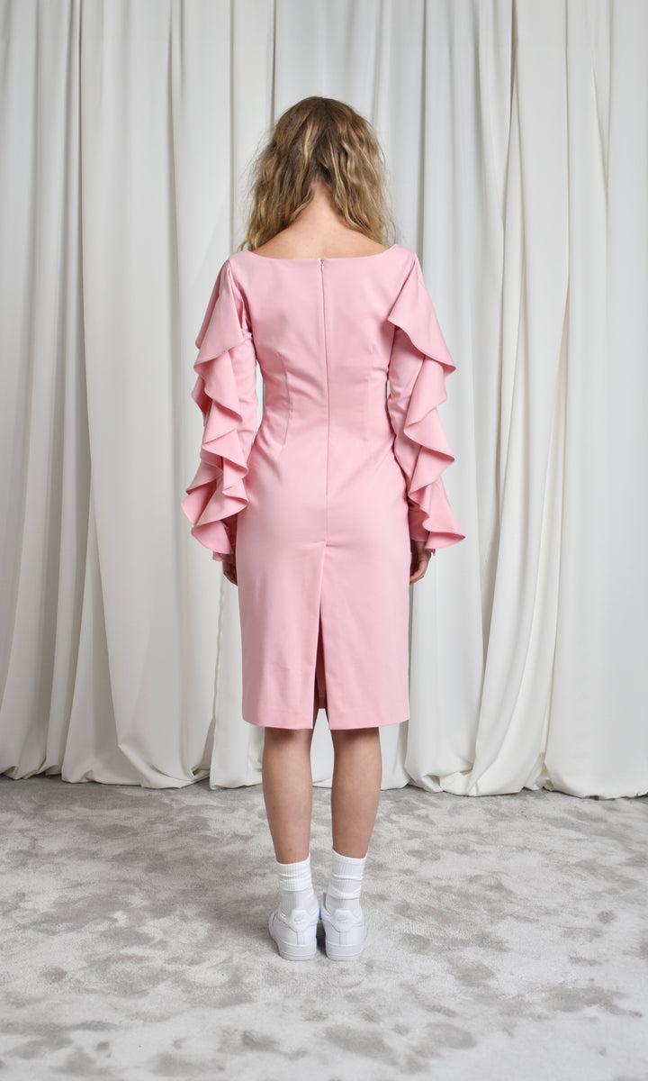 Sara Battaglia Ruffle sleeve midi dress Bestseller