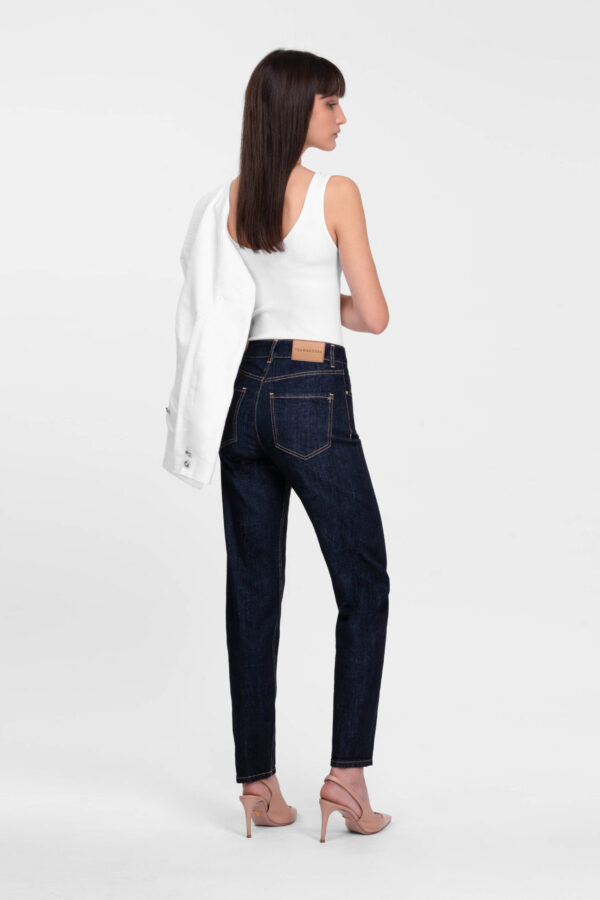 Sartoria Tramarossa JEANS MONICA MUM IN DENIM BLU SCURO In Saldo