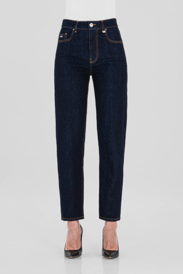 Sartoria Tramarossa JEANS MONICA MUM IN DENIM BLU SCURO In Saldo