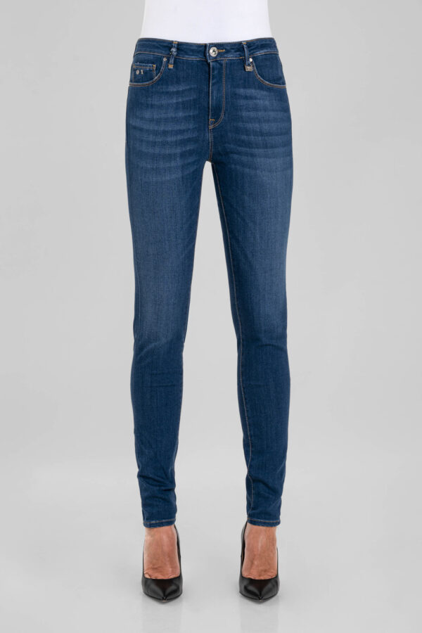 Sartoria Tramarossa JEANS BIANCA SLIM SKINNY IN DENIM STRETCH BLU MEDIO Vendita