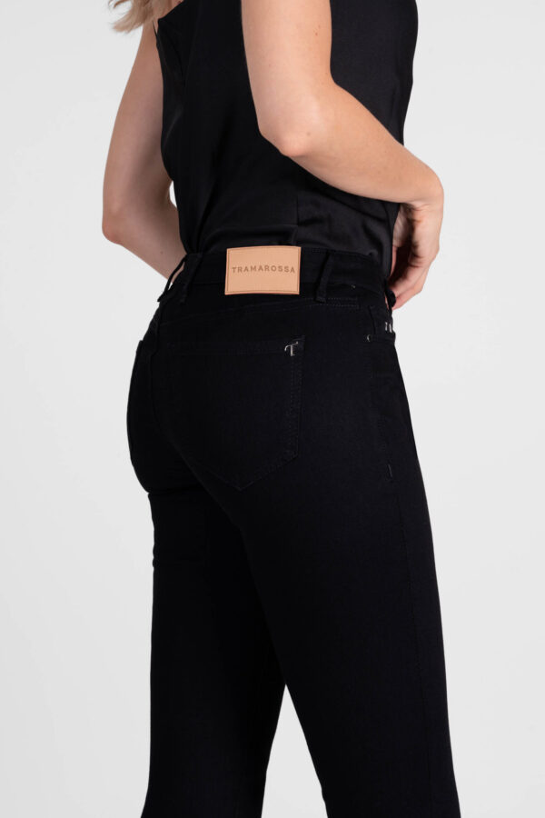 Sartoria Tramarossa PANTALONE BIANCA SLIM SKINNY IN DENIM STRETCH NERO Spedizione Gratuita