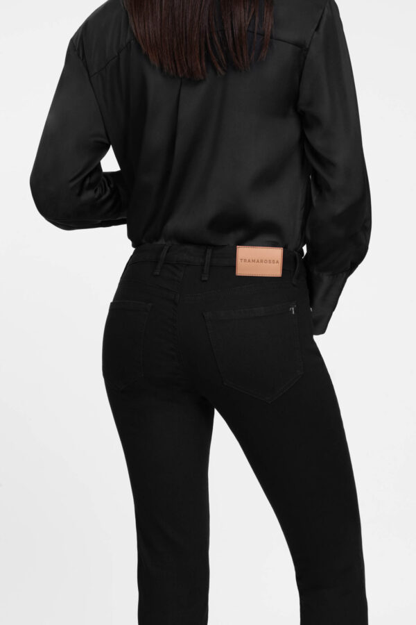 Sartoria Tramarossa JEANS BIANCA CAPRI SKINNY IN DENIM STRETCH NERO Negozi Online