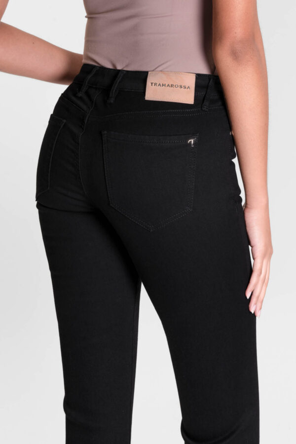 Sartoria Tramarossa JEANS BIANCA FLARE CUT FLARE IN DENIM STRETCH NERO Promozione Limitata