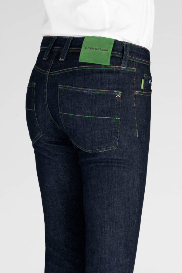 Sartoria Tramarossa JEANS LEONARDO BUTTONS REGULAR IN DENIM BLU SCURO Convenienza