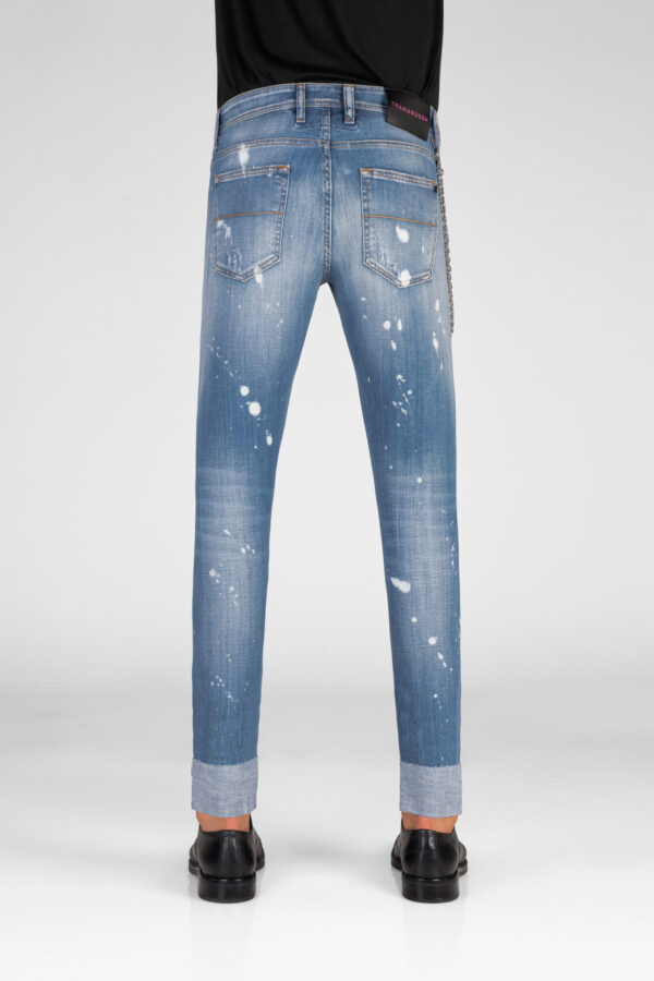 Sartoria Tramarossa JEANS 1980 SLIM IN DENIM STRETCH BLU MEDIO In Vendita