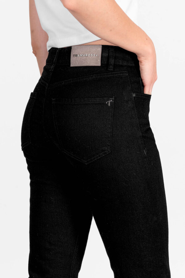 Sartoria Tramarossa JEANS MONICA FLARE CUT FLARE IN DENIM NERO Saldi