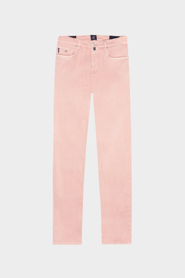 Sartoria Tramarossa PANTALONE MICHELANGELO ZIP SS REGULAR IN GABARDINA DI COTONE STRETCH ROSA 2025