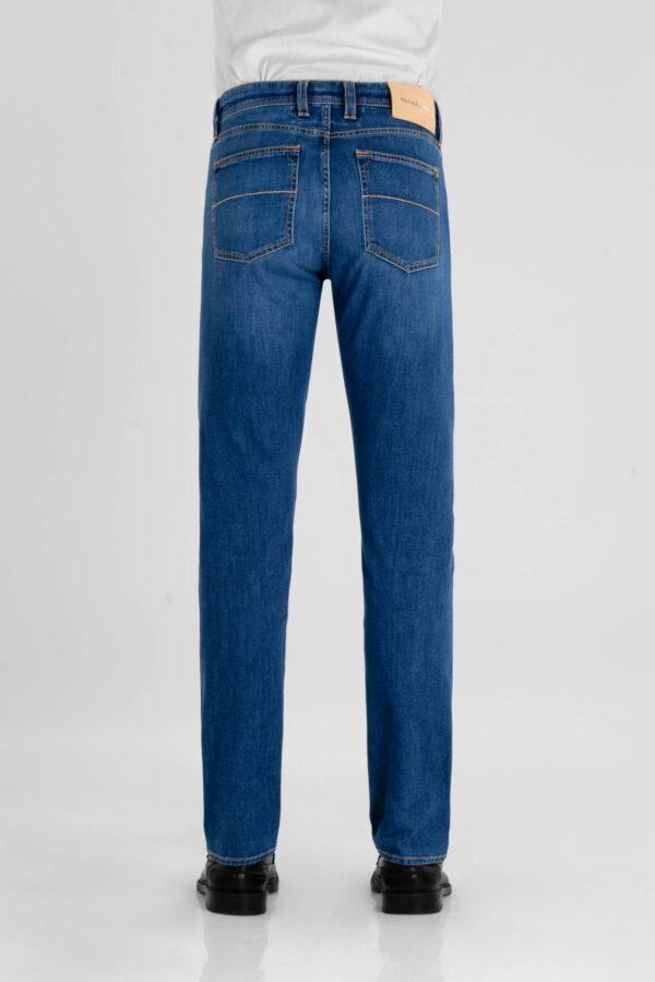 Sartoria Tramarossa JEANS MICHELANGELO ZIP REGULAR IN DENIM LEGGERO BLU MEDIO Qualità Garantita