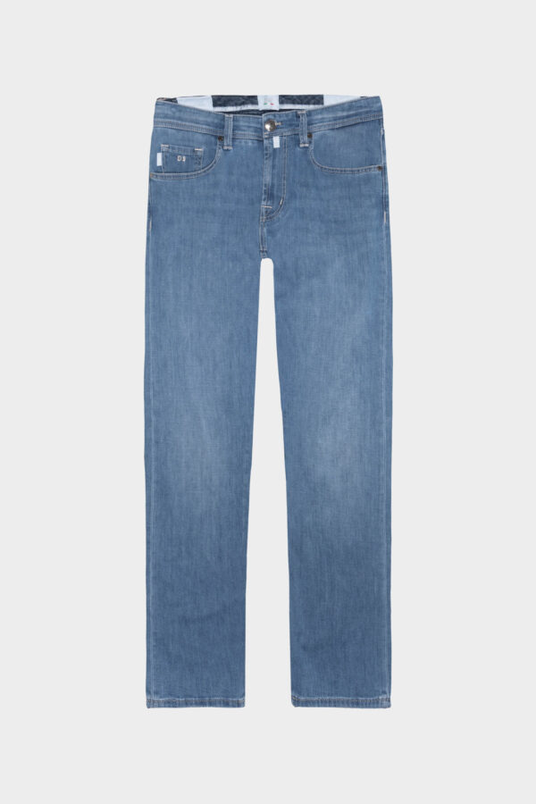 Sartoria Tramarossa JEANS MICHELANGELO ZIP REGULAR IN DENIM LEGGERO BLU CHIARO Negozi Online