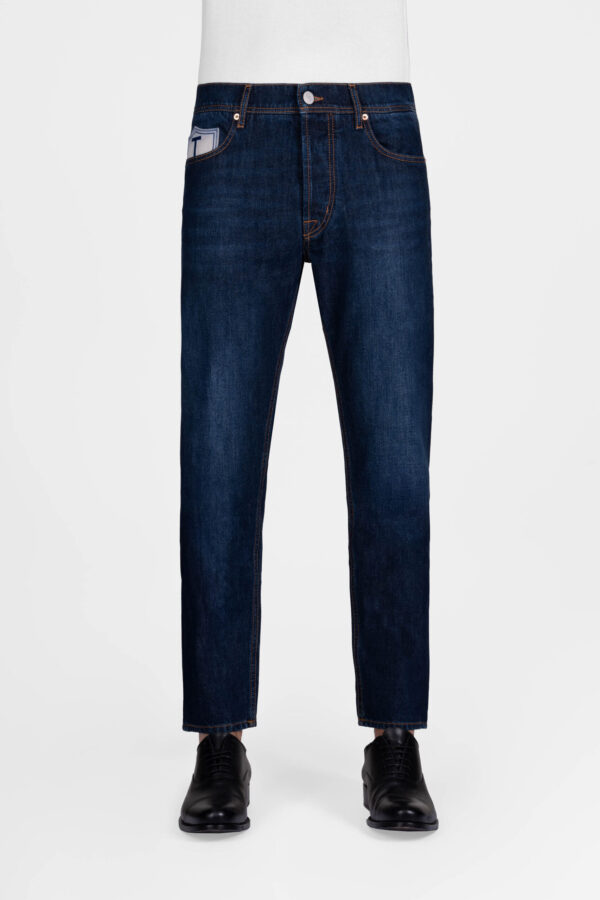 Sartoria Tramarossa JEANS T-RED T3 LOOSE IN DENIM BLU SCURO Limitato a 3 giorni