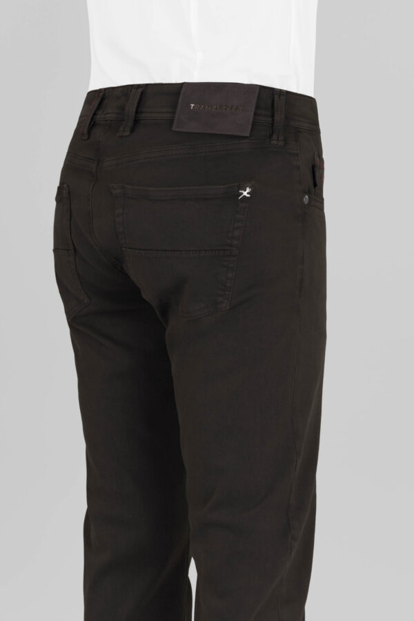 Sartoria Tramarossa PANTALONE LEONARDO ZIP SS SLIM IN GABARDINA LEGGERA STRETCH MARRONE Italy