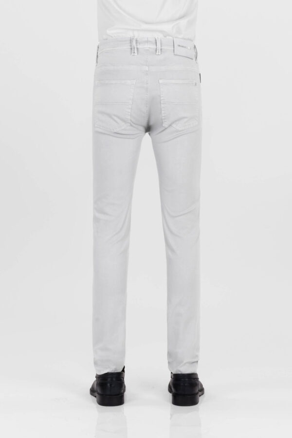 Sartoria Tramarossa PANTALONE MICHELANGELO ZIP SS REGULAR IN GABARDINA DI COTONE STRETCH GRIGIO Nuovo