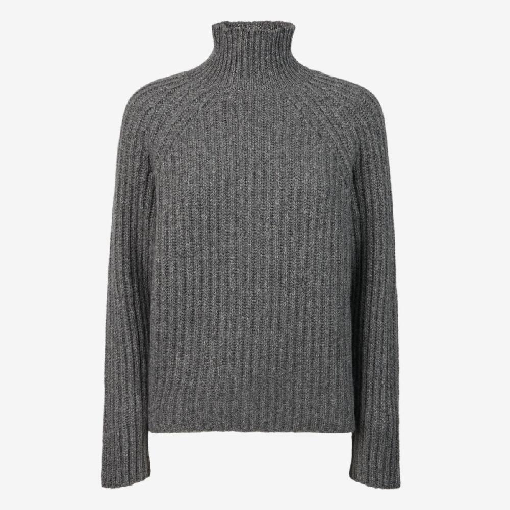 Sease Maglione Athos Mock in cashmere - Grigio Piombo Nuovo