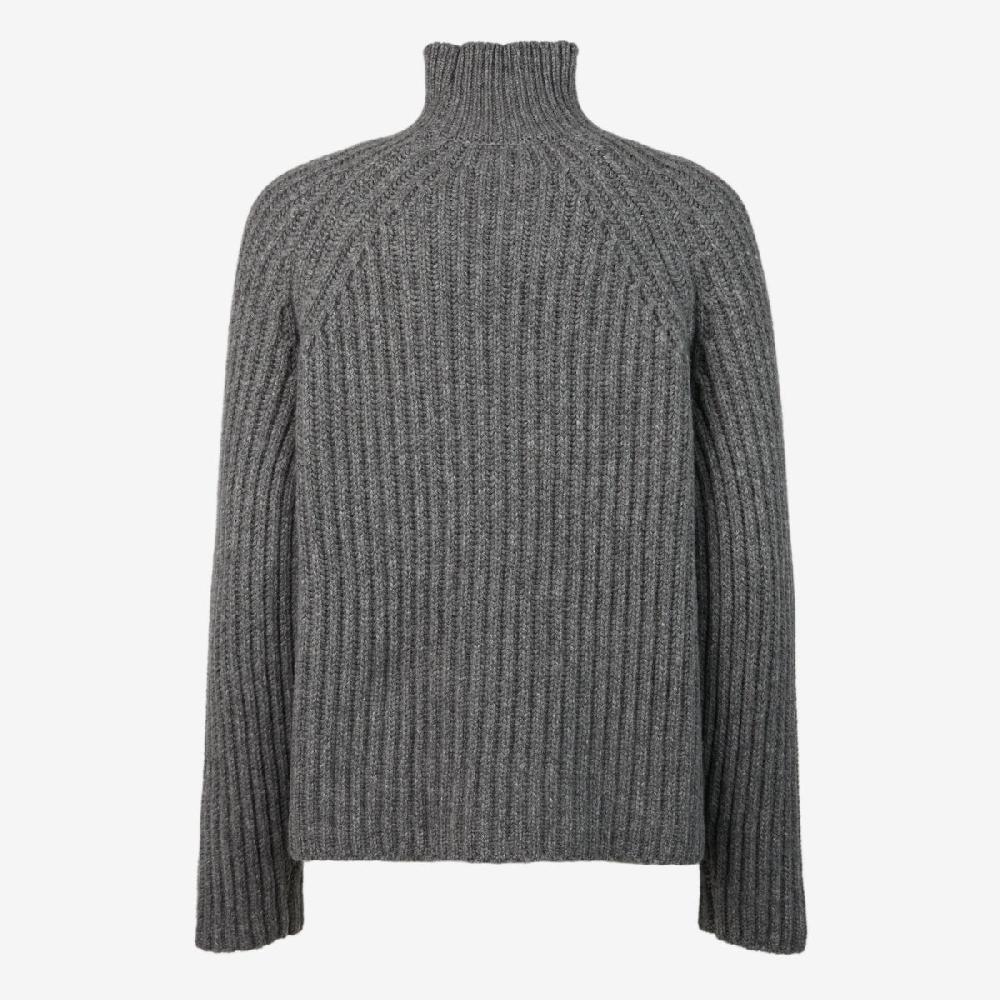 Sease Maglione Athos Mock in cashmere - Grigio Piombo Nuovo