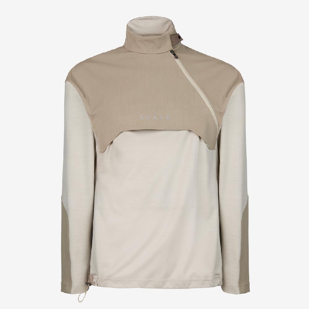 Sease Prua Felpa 2.0: felpa mezza zip - Driftwood Acquista Ora