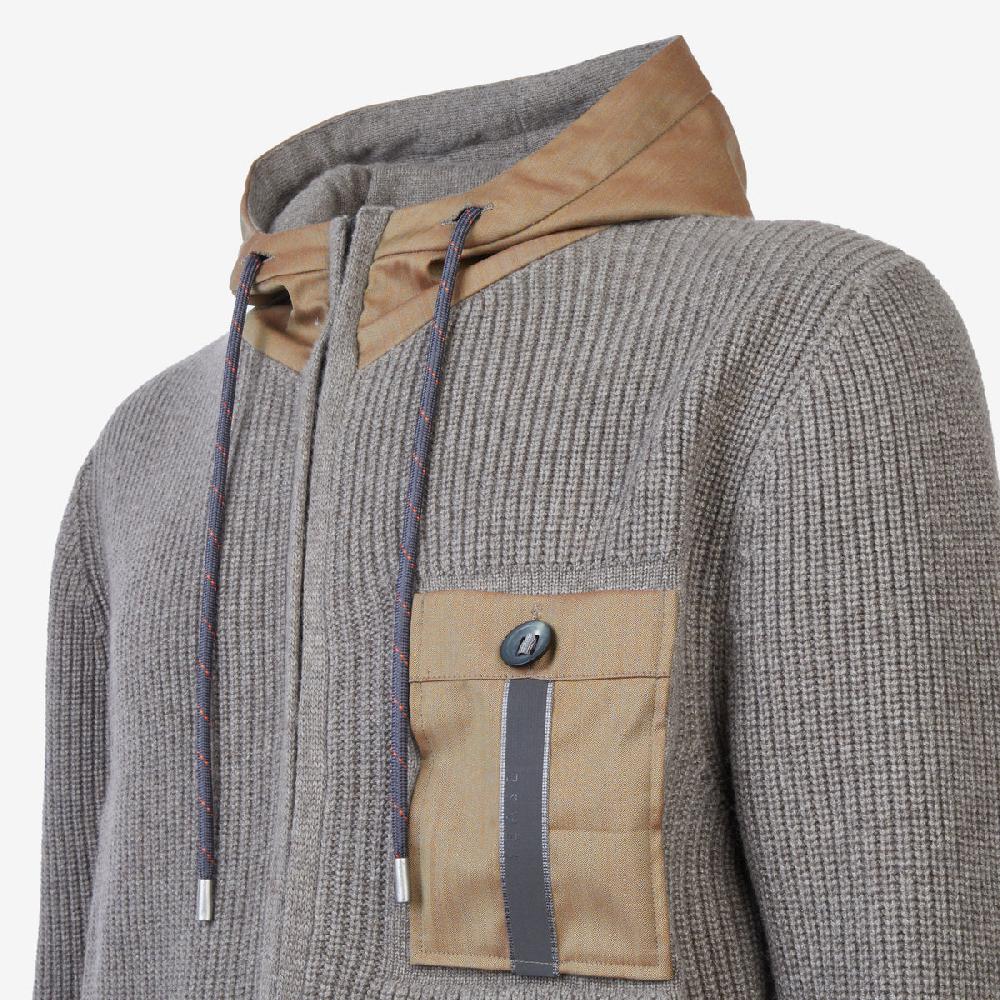 Sease Felpa con cappuccio Full Zip F7 - Marrone Wombat Sconto