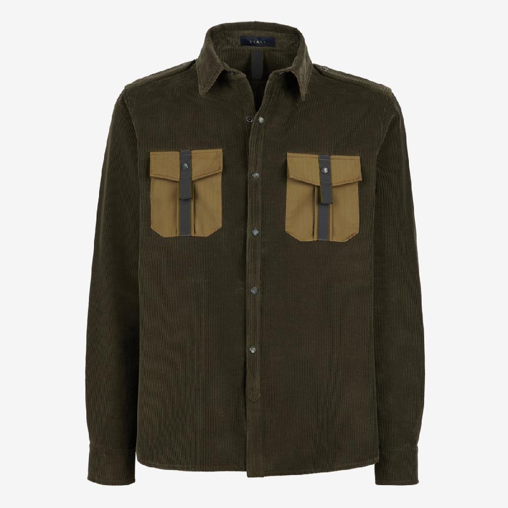 Sease Camicia Generale in stile militare - Bronzo Oliva Fornitura limitata