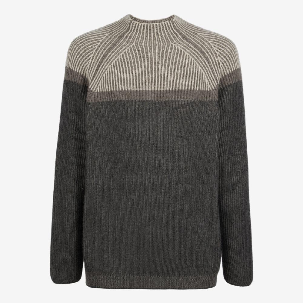 Sease Dinghy Mock: Maglione 100% cashmere - Grigio piombo Pezzi Unici