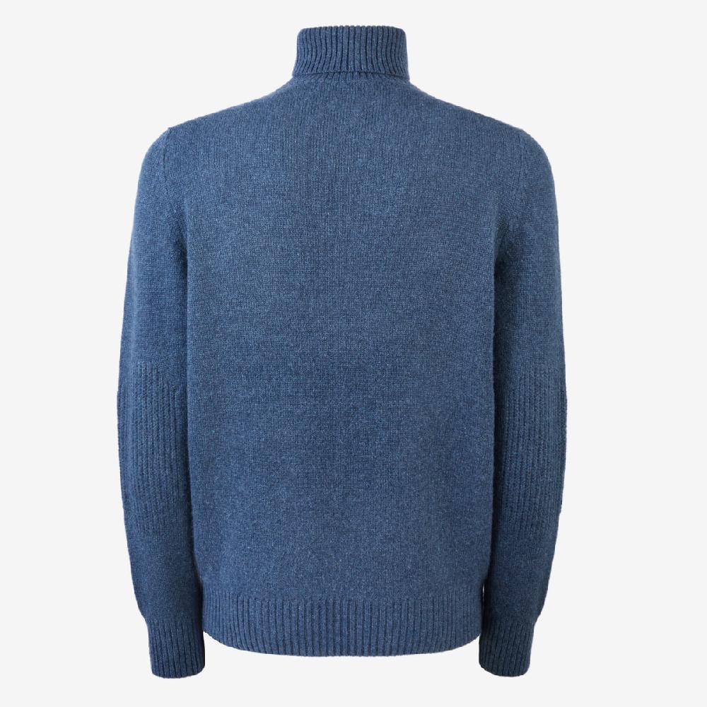 Sease Maglione in cashmere a collo alto - Blu Mid Sottocosto