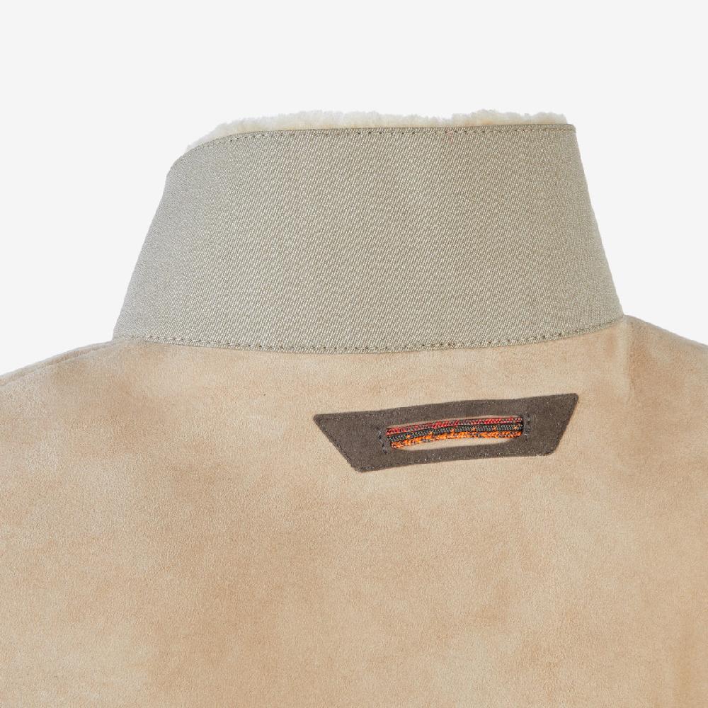 Sease Gilet in montone V-8 - Driftwood Italy