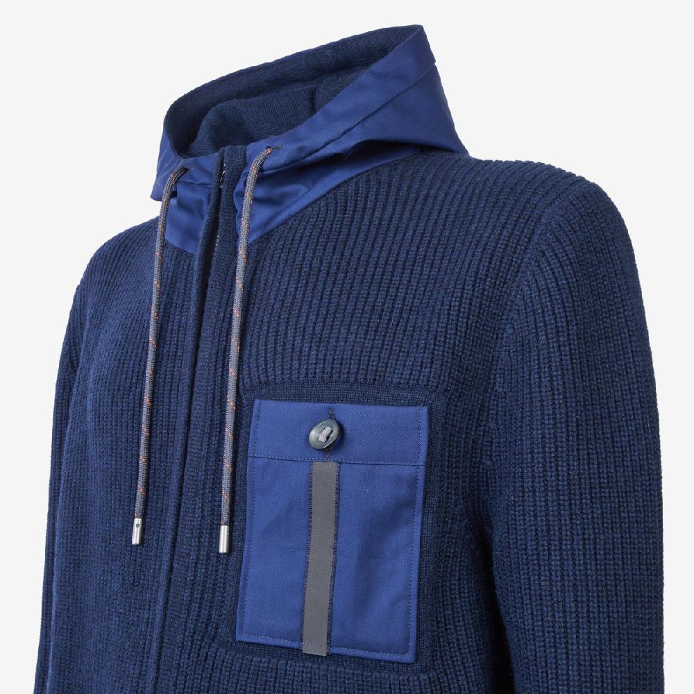Sease Felpa con cappuccio Full Zip F7 - Blu Navy Super sconto