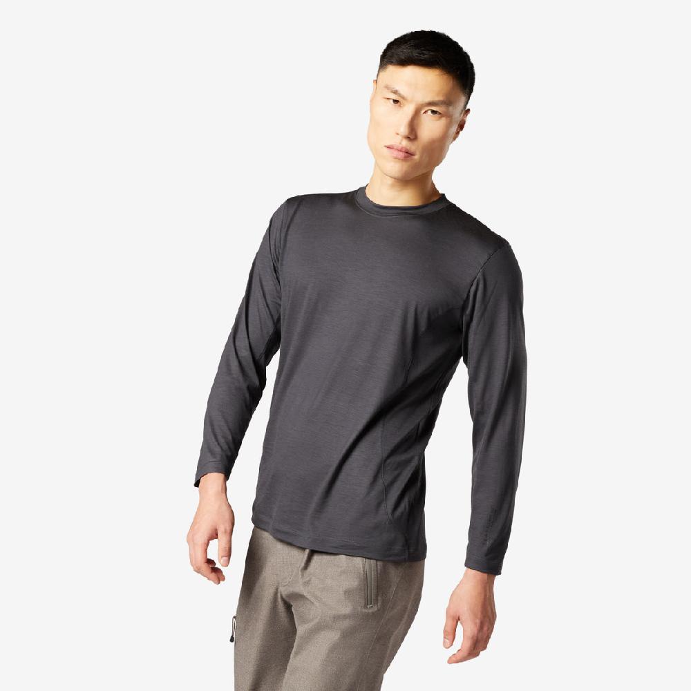 Sease T-shirt Ls: maniche lunghe lana merino - Grafite Cyber Monday