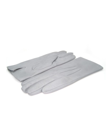 Sermoneta Gloves Guanto in Capretto 2bt con 3 cordoni fod. cashmere Grigio Perla Soddisfazione Garantita