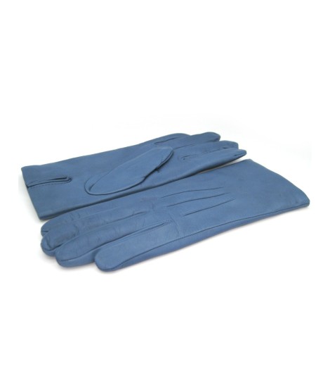 Sermoneta Gloves Guanto in Capretto 2bt con 3 cordoni fod. cashmere Denim Qualità Garantita