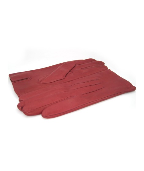 Sermoneta Gloves Guanto in Capretto 2bt con 3 cordoni fod. cashmere Vino Rosso Negozi Online